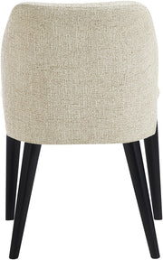 Valeo Linen Textured Fabric Upholstered Dining Chair in Beige, Set of 2 - 88084Beige-C