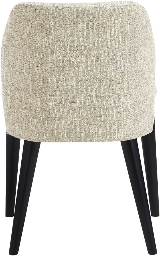 Valeo Linen Textured Fabric Upholstered Dining Chair in Beige, Set of 2 - 88084Beige-C