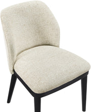Valeo Linen Textured Fabric Upholstered Dining Chair in Beige, Set of 2 - 88084Beige-C