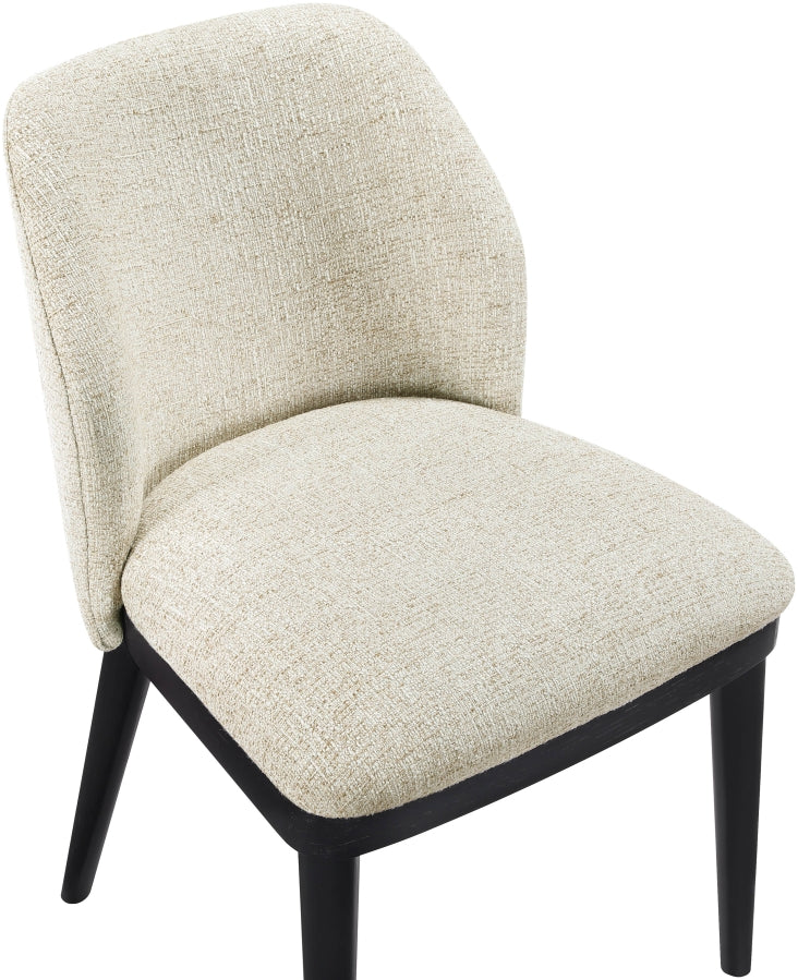 Valeo Linen Textured Fabric Upholstered Dining Chair in Beige, Set of 2 - 88084Beige-C