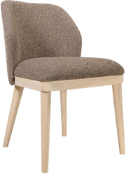 Valeo Linen Textured Fabric Upholstered Dining Chair in Brown, Set of 2 - 88083Brown-C
