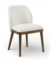 Valeo Linen Textured Fabric Upholstered Dining Chair in Cream, Set of 2 - 88082Cream-C