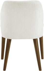 Valeo Linen Textured Fabric Upholstered Dining Chair in Cream, Set of 2 - 88082Cream-C