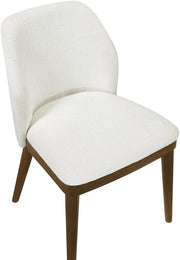 Valeo Linen Textured Fabric Upholstered Dining Chair in Cream, Set of 2 - 88082Cream-C