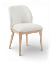 Valeo Linen Textured Fabric Upholstered Dining Chair in Cream, Set of 2 - 88083Cream-C