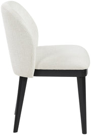 Valeo Linen Textured Fabric Upholstered Dining Chair in Cream, Set of 2 - 88084Cream-C