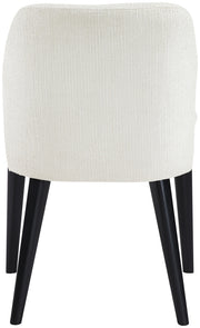 Valeo Linen Textured Fabric Upholstered Dining Chair in Cream, Set of 2 - 88084Cream-C