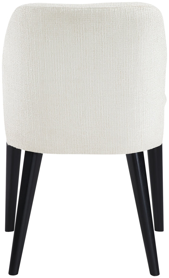 Valeo Linen Textured Fabric Upholstered Dining Chair in Cream, Set of 2 - 88084Cream-C