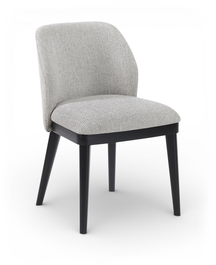 Valeo Linen Textured Fabric Upholstered Dining Chair in Grey, Set of 2 - 88084Grey-C