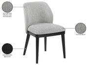Valeo Linen Textured Fabric Upholstered Dining Chair in Grey, Set of 2 - 88084Grey-C