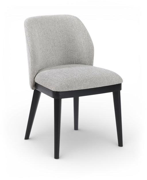 Valeo Linen Textured Fabric Upholstered Dining Chair in Grey, Set of 2 - 88084Grey-C