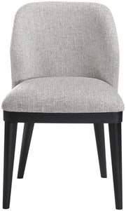Valeo Linen Textured Fabric Upholstered Dining Chair in Grey, Set of 2 - 88084Grey-C