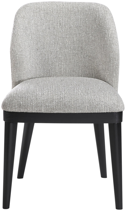 Valeo Linen Textured Fabric Upholstered Dining Chair in Grey, Set of 2 - 88084Grey-C