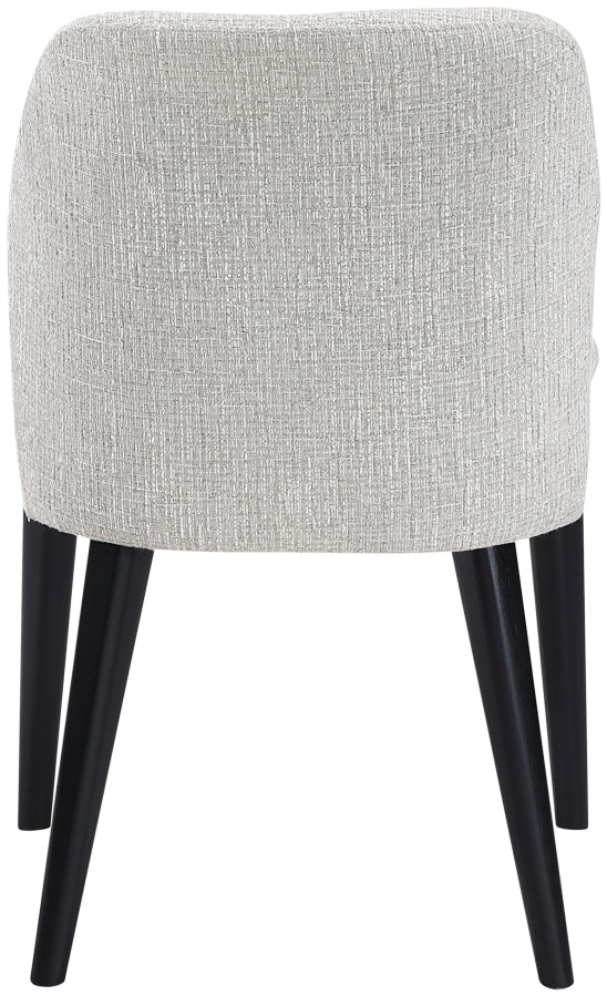 Valeo Linen Textured Fabric Upholstered Dining Chair in Grey, Set of 2 - 88084Grey-C