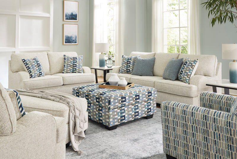 Valerano Parchment Living Room Set - Gate FurnitureLiving Room Set