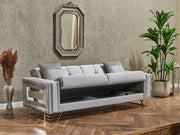 Valero Convertible Loveseat in Light Grey - 200-SER-VAL-STAR244-2