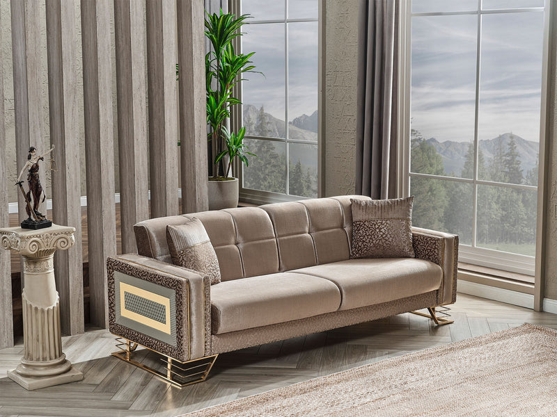 Valero Convertible Sofa in Light Grey - 200-SER-VAL-STAR244-3