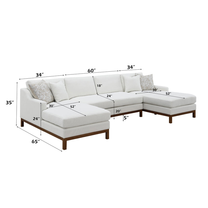 Valiant Sectional Sofa W/4 Pillows - LV01881