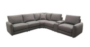 Valle 6-Piece L-Shaped Power Reclining Sectional with Console Mocha - 603400P-SET