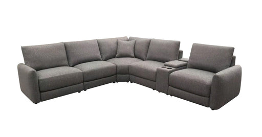 Valle 6-Piece L-Shaped Power Reclining Sectional with Console Mocha - 603400P-SET