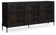 Vallisburg Black/Natural Accent Cabinet - A4000644