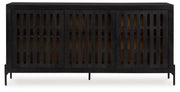 Vallisburg Black/Natural Accent Cabinet - A4000644