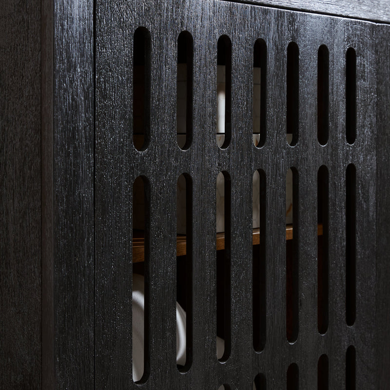 Vallisburg Black/Natural Accent Cabinet - A4000644