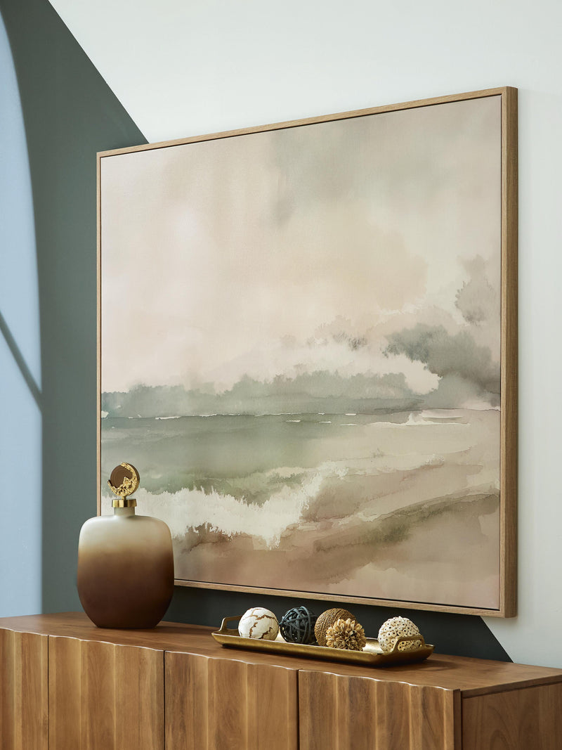 Vallus Blush/Green/Gray Wall Art - A8000524