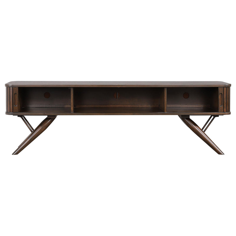 Valna Wood 71-inch TV Stand with Sliding Doors Walnut - 701713