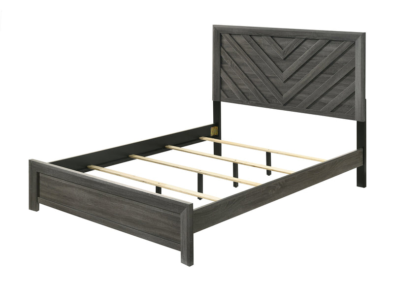 Valor Gray King Panel Bed - Gate FurnitureKing Bed