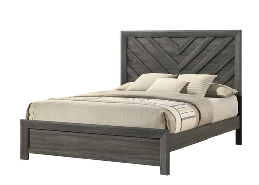 Valor Gray Queen Panel Bed - Gate FurnitureQueen Bed