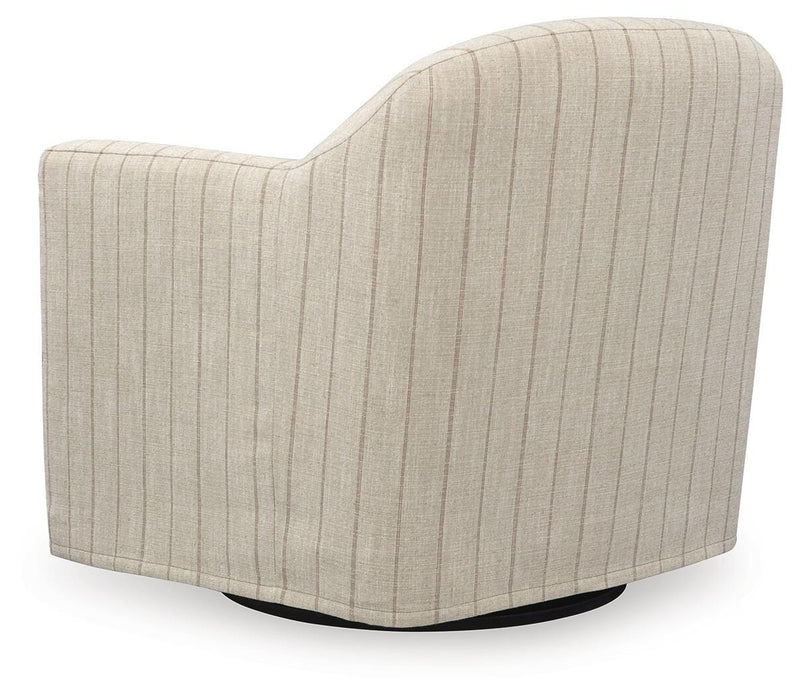 Valwick Cream/Brown Swivel Accent Chair - A3000817