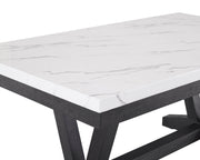 Vance Dove Faux Marble Dining Set - Gate FurnitureDining Room Set