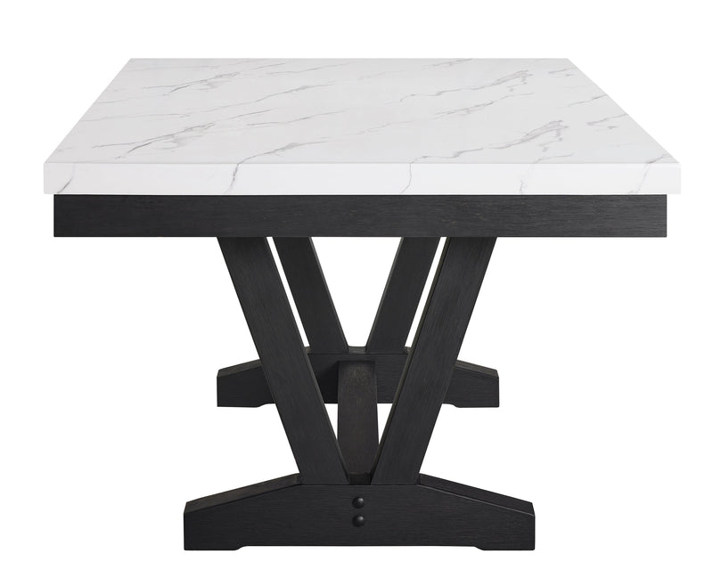 Vance Dove Faux Marble Dining Set - Gate FurnitureDining Room Set