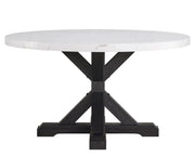 Vance Dove Faux Marble Round Dining Set - Gate FurnitureDining Room Set