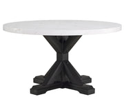 Vance Dove Faux Marble Round Dining Set - Gate FurnitureDining Room Set