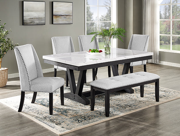 Vance Faux Marble Dining Table - 1319T-4272