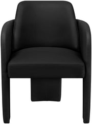 Vanda Vegan Leather Upholstered Dining Chair in Black - 88051Black-C