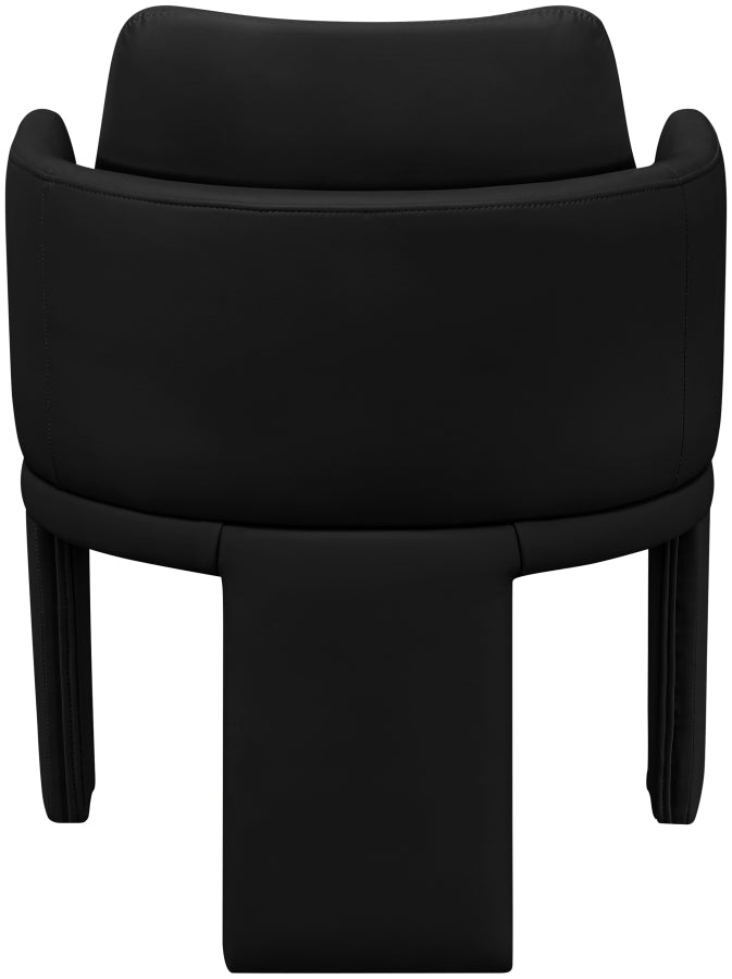Vanda Vegan Leather Upholstered Dining Chair in Black - 88051Black-C