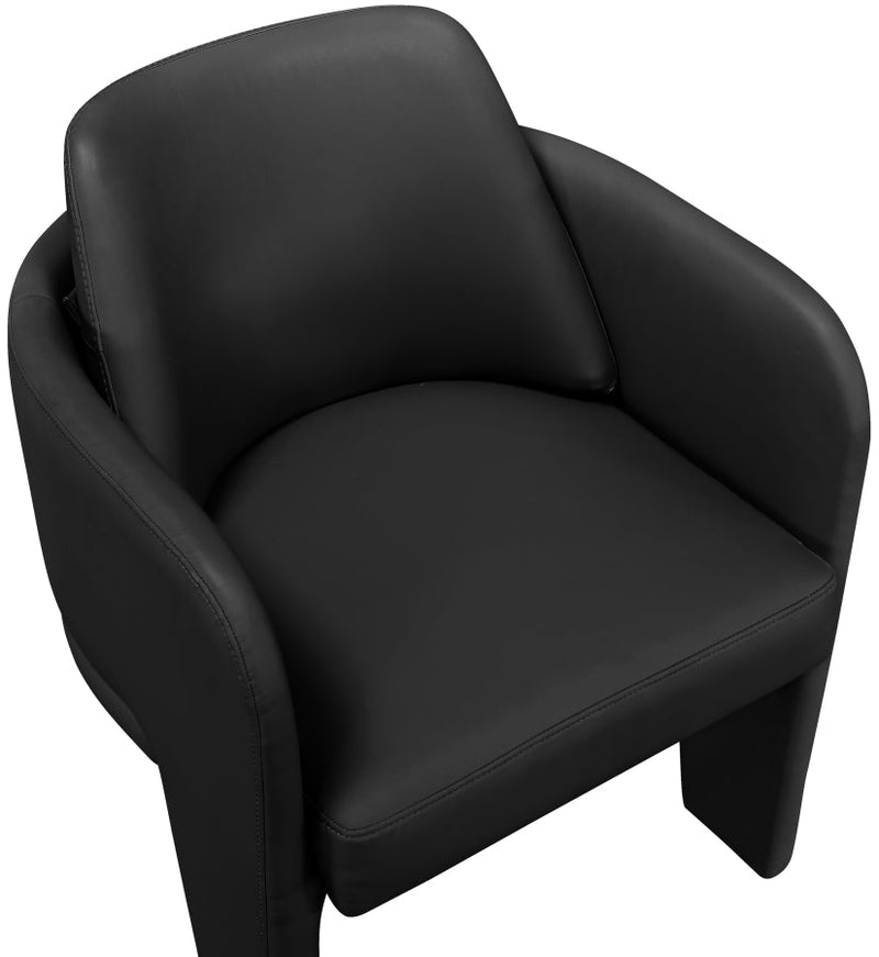 Vanda Vegan Leather Upholstered Dining Chair in Black - 88051Black-C