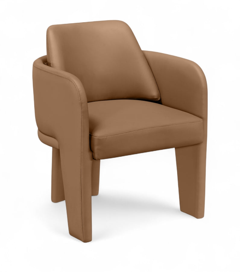 Vanda Vegan Leather Upholstered Dining Chair in Cognac - 88051Cognac-C