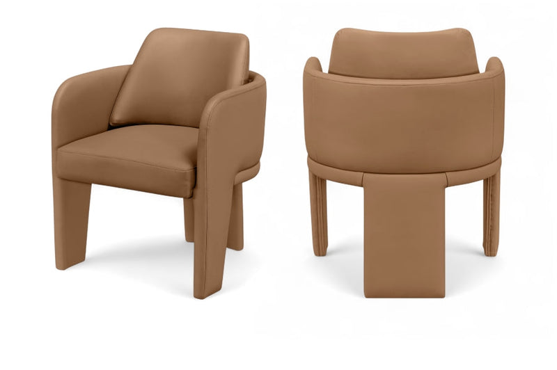 Vanda Vegan Leather Upholstered Dining Chair in Cognac - 88051Cognac-C