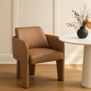 Vanda Vegan Leather Upholstered Dining Chair in Cognac - 88051Cognac-C