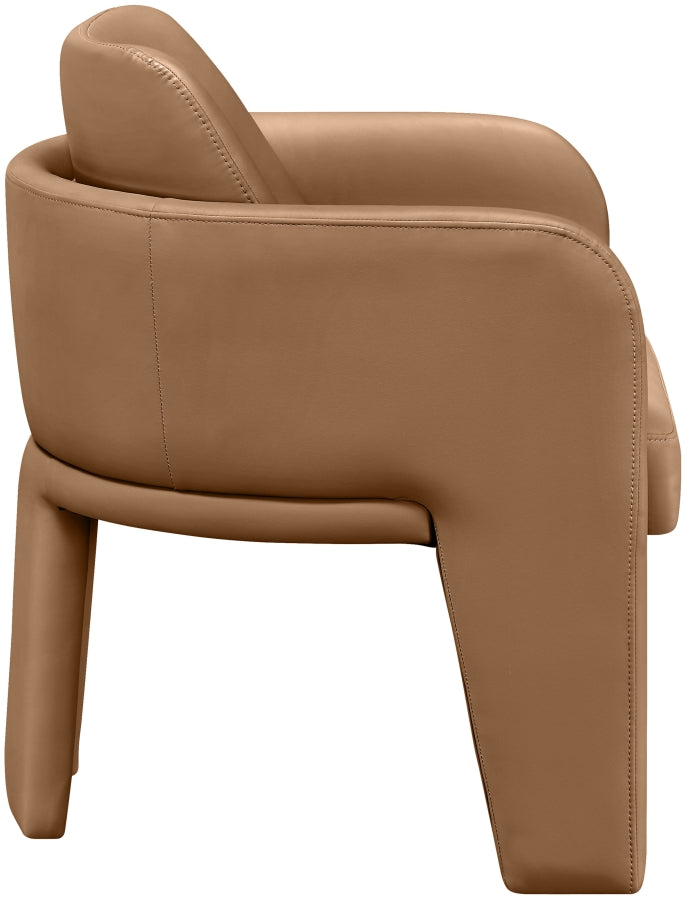 Vanda Vegan Leather Upholstered Dining Chair in Cognac - 88051Cognac-C