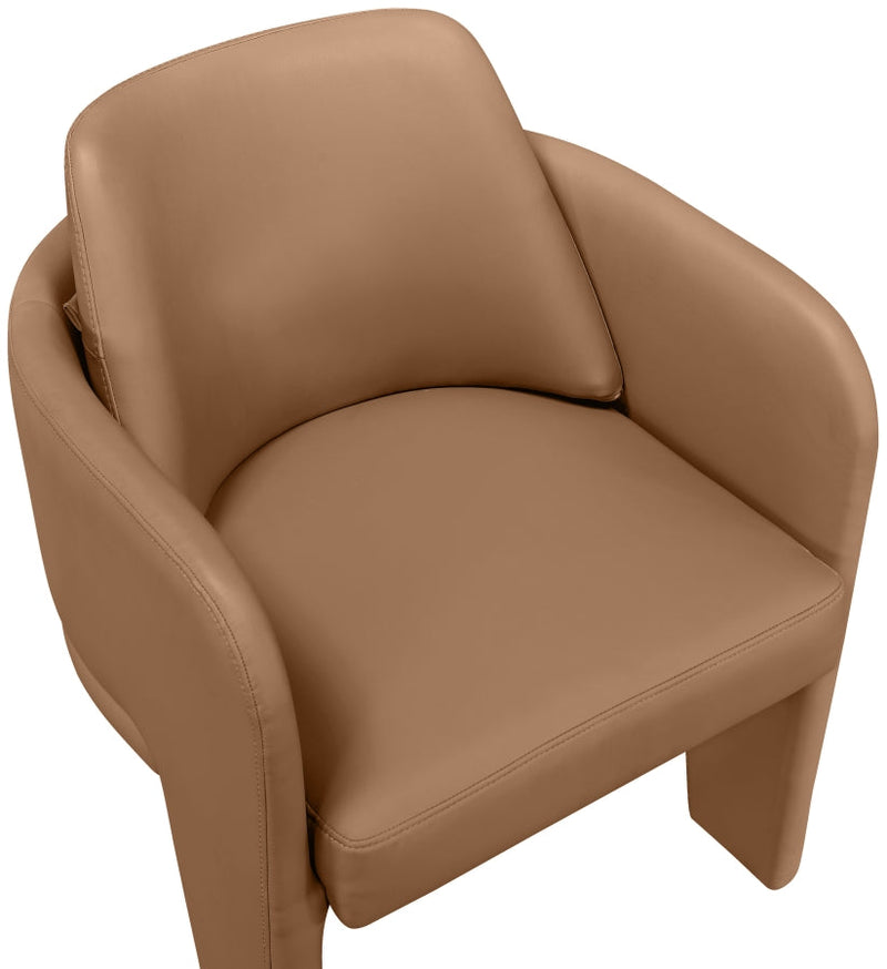 Vanda Vegan Leather Upholstered Dining Chair in Cognac - 88051Cognac-C