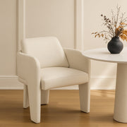 Vanda Vegan Leather Upholstered Dining Chair in Cream - 88051Cream-C