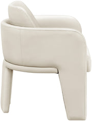 Vanda Vegan Leather Upholstered Dining Chair in Cream - 88051Cream-C