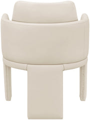 Vanda Vegan Leather Upholstered Dining Chair in Cream - 88051Cream-C