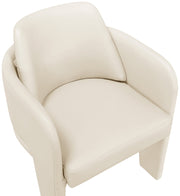 Vanda Vegan Leather Upholstered Dining Chair in Cream - 88051Cream-C