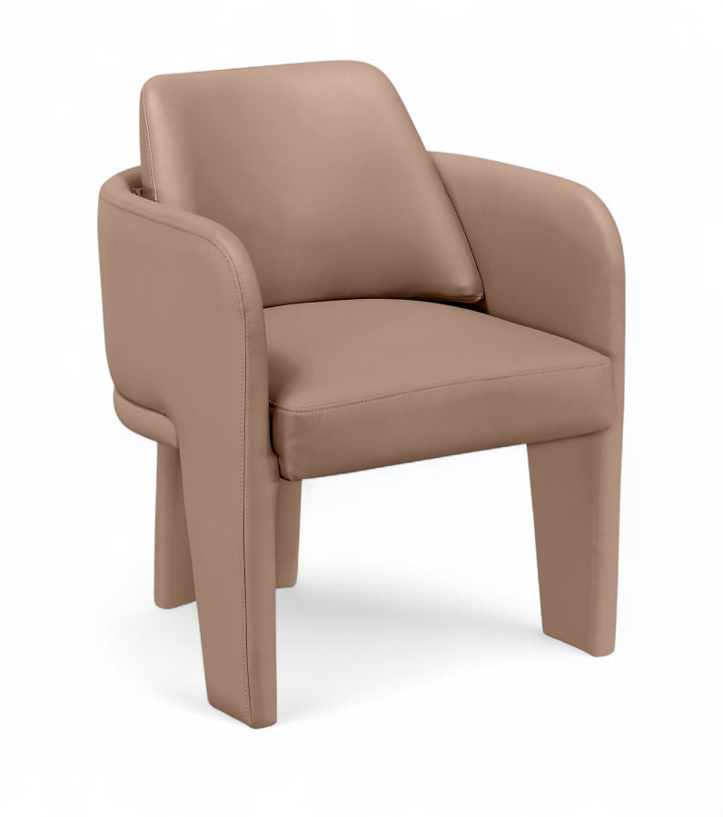 Vanda Vegan Leather Upholstered Dining Chair in Natural - 88051Tan-C